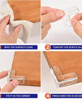 Step-by-step guide for Smooth Install of Straight Up Clear Silicone Baby Corner Guards for nursery safety.