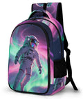 Galactic Swirl Spaceman Printed Dope Unisex Backpack Large Capacity Durable Polyester Daypack with astronaut design