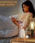 Dope Vintage Rustic Desk Lamp 2 Pack With 3 Way Dimmer Touch Control Edison Lamps with AC outlet on nightstand