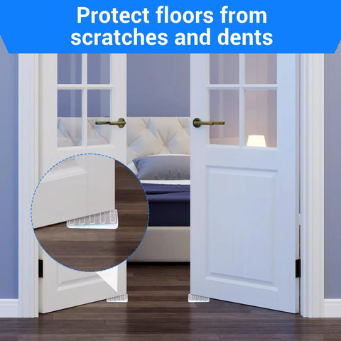 Premium Clear Furniture Leveler Pads 8 Pack Non Slip Rubber Wedges For Uneven Floors under doors protecting floors from scratches.