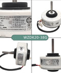 Multiple close-up views of 20W Brushless DC Fan Motor For Air Conditioner Replacement 280V Top Notch Quality Durable Quiet Running Compatible ZKFP 20 8 6 Model Fits Various AC Units