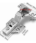 40 Pack 20 Pairs Frameless Low Noise Soft Close Inset Cabinet Hinges With 35mm Cup Concealed European Kitchen Cabinet Hinges