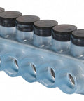 See Through Vision Tap 6 Port Insulated Connector With Dual Sided Entry For 500 MCM To 4 AWG Wire Clear Body For Quick Secure Connections