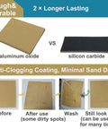 Comparison of aluminum oxide vs silicon carbide sandpaper from Workhorse 52 Sheet Aluminum Oxide Sandpaper Variety Pack