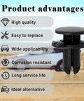 20 Pcs Push Type Retainer Clips For Bumper And Fender Liner Engine Under Cover Fasteners with product advantages listed