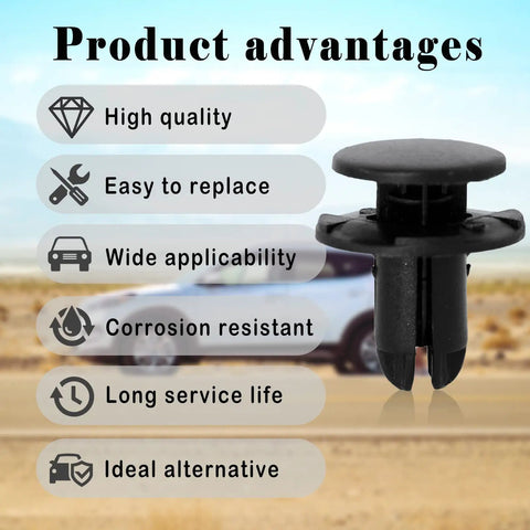 20 Pcs Push Type Retainer Clips For Bumper And Fender Liner Engine Under Cover Fasteners with product advantages listed