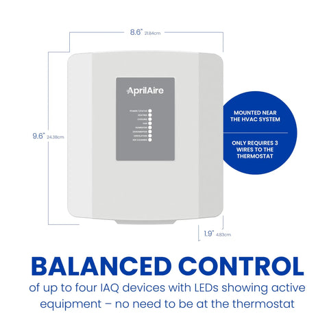 Programmable Touchscreen Thermostat For Easy Home Comfort And Energy Savings, Dialed In Temperature Control shown in white housing