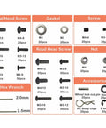 Stainless Steel RC Screw Kit 522 Piece Hardware Set For RC Cars With Individually Packaged Screws Heavy Duty Fasteners For Easy Field Repairs High Strength Torsion Resistant Screws For Durable Builds And Quick Maintenance, assorted M3 and M4 parts