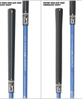Blue fiberglass shafts with non-slip grips for driver and putter from 7 Piece Junior Golf Club Set For Ages 8 To 12, Right Handed