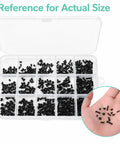 Heavy Duty Laptop And PC Screw Kit With 450 Pieces In 15 Common Sizes Including M2 M2.5 And M3 Flat Heads, organized in a clear storage box.