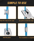 Wire Cage Clips With Hog Ring Pliers For Bird Quail Rabbit Chicken Coops Snap Ring Fencing Clips Kit installation process