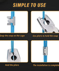 Steps for installing with 900 Pcs Rabbit And Chicken Wire Cage Clips With Fence Pliers All In One Hog Rings Snap Ring Pliers