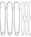 Heavy Duty Safety Pins Set By Adorainbow, 50 Pack Super Strong Iron Brooches featuring large and small sizes for thick garments.