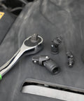 Universal Joint Impact Socket Set Three Piece With One Quarter Inch Drive, Three Eighths Inch Drive, And One Half Inch Drive, Heavy Duty Swivel Sockets In High Strength Steel For Auto, DIYers And Mechanical Jobs, Perfect For Manual Or Low Speed Power.