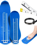 Two Pack Foot Measurement Kit For Accurate US Shoe Size Men Women Blue Includes Tape Measure Ring Sizer Small Ruler And Easy To Read Foot Sizer For Home Use Family Friendly Sizing blue ABS PVC foot measurer with tape, ring sizer and ruler