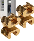 Set of hidden copper hinges for DIY furniture, ideal for cabinets, offering a smooth 180-degree operation and high load capacity.
