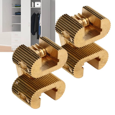 Set of hidden copper hinges for DIY furniture, ideal for cabinets, offering a smooth 180-degree operation and high load capacity.