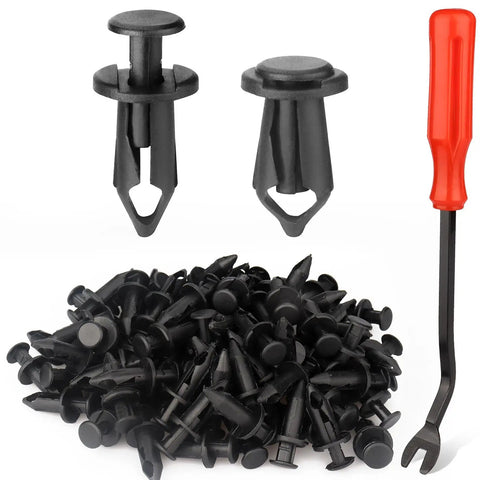 100Pcs Universal ATV UTV Body Fastener Rivets Kit With Nylon Mudguard Clips For 8mm Holes Replacement Parts Tough Push Pin Rivets