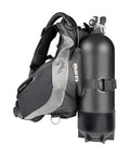 Dragon SLS Weight System BCD For Scuba Diving With High Lift And Durable 420D Cordura shown with air tank side view
