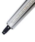 Close-up of Aluminum Pro Grip Clamp Straight Edge Wood Cutting Guide For Table Saw Up To 50 Inches with measurement scale visible