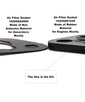 Air filter gaskets from P19 Carburetor Kit With Built In Fuel Tap For Predator 212 And Honda GX Engines, showing material differences.