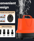 660 GPH Submersible Water Pump With 6 Ft Power Cord And Handy Handle Ultra Quiet Aquarium Pond Pump With 4 Nozzles And 4 Suction Cups