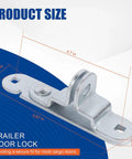 Beefed-Up Trailer Door Hasp Kit 1 Piece For Cargo Trailers With Padlock Compatible Hasp Bar Keeper Heavy Duty Security Bolt Kit