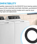 Heavy Duty Drum Bearing Washer Replacement For GE Top Load Washing Machines Smoother Than Butter Appliance Repair with compatibility details.