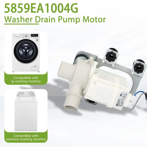 Washer Drain Pump Assembly 5859EA1004G Replacement for Kenmore Top Load Washers Easy Install Replaces AP5604958 PS3636111