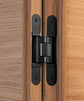 Two Pack 6 Inch Hidden Door Hinges Zinc Alloy Heavy Duty Concealed Hinge 180 Degree Swing 3 Way Adjustable Butt Hinge Black