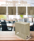 Otoolling large beige fabric WiFi router cover; fits most routers.