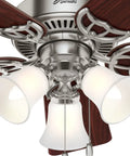 Southern Breeze 42 Inch Brushed Nickel Ceiling Fan With LED Light Kit And Pull Chain detail on light fixture