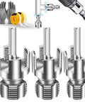 Solid 4 In 1 Water Pipe Threader Set For Fast Internal And External Threading Fits Inch And Inch PvC Pipes Compatible With Electric Drill, sharp alloy blades.
