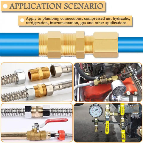 A Must Have Brass Fittings Kit 24 Piece NPT Adapters And Nipples Set For Pipework Compressed Air Refrigeration Hydraulics