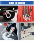Street Savvy And Trail Tough 2Ton D Ring Shackles Rated At 4400 Lbs, Forged Steel Clevis Rigging Links for easy installation on various equipment.