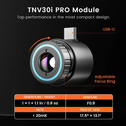 TNV30i PRO Module Ultra Clear Thermal Monocular For USB C Phones And Tablets, Night Vision Infrared Camera with adjustable focus