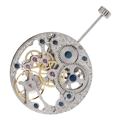 Hollow Mechanical Watch Movement Replacement Part For Precision Timekeeping With Alloy Gear Train close-up view