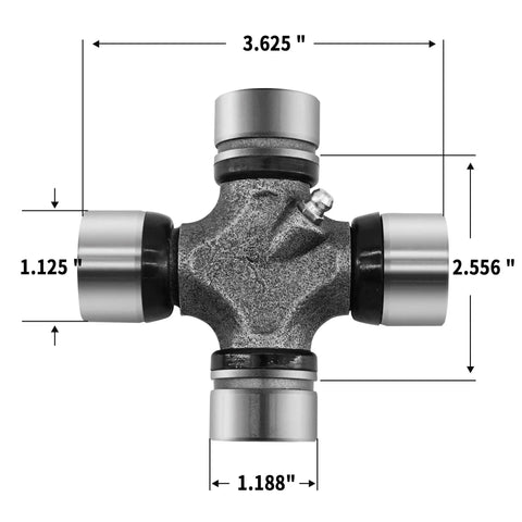 5-3205X U-Joint Kit For 1350 S44 Series Universal Joint OSR ISR Heavy-Duty Driveshaft Replacement With Precise Fit Bearing Cap Specs And Easy Install Today, 3.625 in span