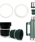 2 Pack Replacement Gaskets For Classic Vacuum Insulated Wide Mouth Bottles - BPA Free Silicone Seals with Stanley Water Bottle Parts
