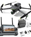 Camera Drone For Adults With 3 Axis Gimbal And 6.3 Inch Screen Real Time 4K AI Imaging And 8K Photo Resolution For Dope Colorful Aerial Shots Easy Flight Modes Stable Brushless System with remote control and accessories