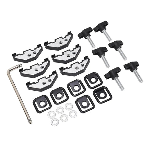 Hard Top Quick Release Hardware Kit With Thumb Screws Nut Clips And Tie Down D Rings For Jeep Wrangler YJ TJ JK JKU 1995 2018 Universal Fit