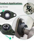 Two Pack Pillow Block Flange Bearing UCFL204 12 Three Quarter Inch Bore Chrome Steel Insert in application