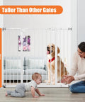 36 Inch Extra Tall Baby Gate For Stairs And Doorways, Expands From 29 To 42.5 Inch Wide, Auto Close Walk Through Pet Gate
