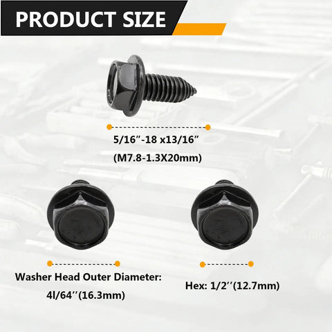 Top Tier 20 Pack Hex Washer Head Screws And Sheet Metal Bolts Made From Beefy High Strength Steel For Gm Auto Performance Rock Solid Plug And Play Factory Match Fasteners