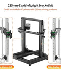 Level Up Your 3D Printer Setup With This Knockout Dual Z Axis Upgrade Kit Featuring Ball Screw Linear Rail Motion System For Rock Solid Stability And Ultra Smooth Extrusion, 235mm Z axis left/right bracket kit displayed.