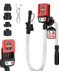 Automatic Portable Fuel Transfer Pump With Auto Stop And 30 Second Alert No Spill Fast 3.8 GPM Electric Gas Can Pump