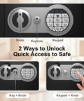 Slick Compact Home Safe Box With Coin Slot And Digital Keyboard Personal Safe With Keypad and Knob Unlocking System