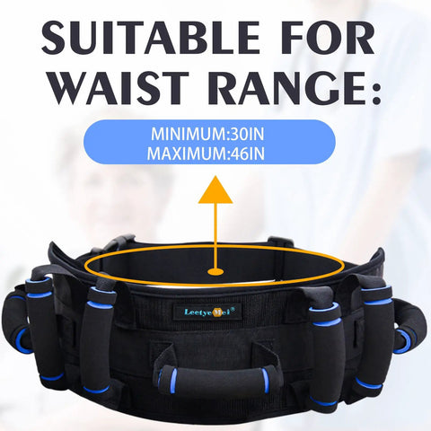 All In One Gait Belt For Seniors With Seven Handles For Safe Patient Transfers Grab And Go Quick Release Buckle Medical Lift Strap