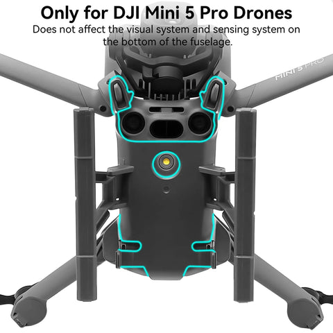 Mini 5 Pro Foldable Landing Gear With Quick Release Height Extension Kit For DJI Mini 5 Pro Drones, Plug And Play Setup