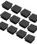 12 Pack One And A Quarter Inch Square Plastic Plugs Black End Caps For Square Tubes And Furniture Legs Durable Plastic